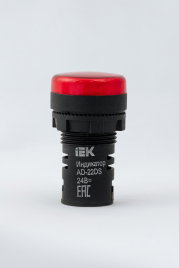 Лампа сигнальная красная 22мм 24В AD22DS IEK